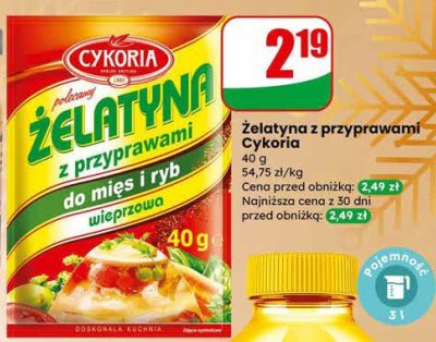 Żelatyna z przyprawami Cykoria 40 g promocja w Dino