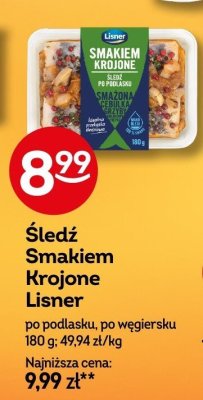 Śledź Smakiem Krojone Lisner po podlasku, po węgiersku promocja w Żabka
