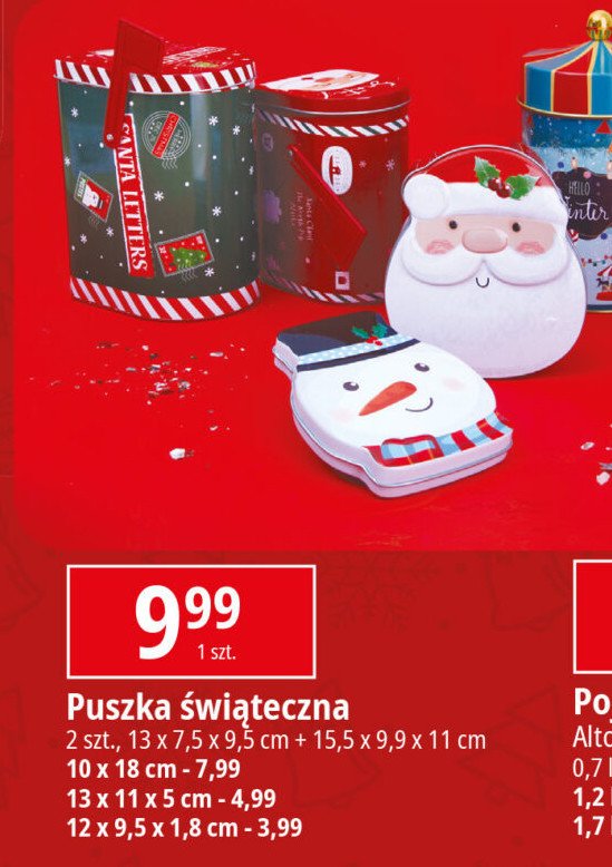 Puszka świąteczna promocja