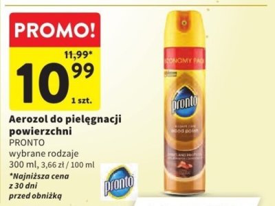 Aerozol do pielęgnacji powierzchni PRONTO wybrane rodzaje promocja w Intermarche