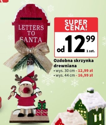 Ozdobna skrzynka drewniana promocja w Intermarche