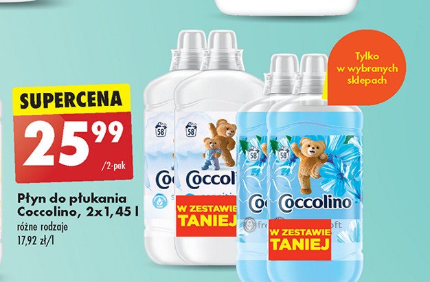 Płyn do płukania sensitive Coccolino promocja