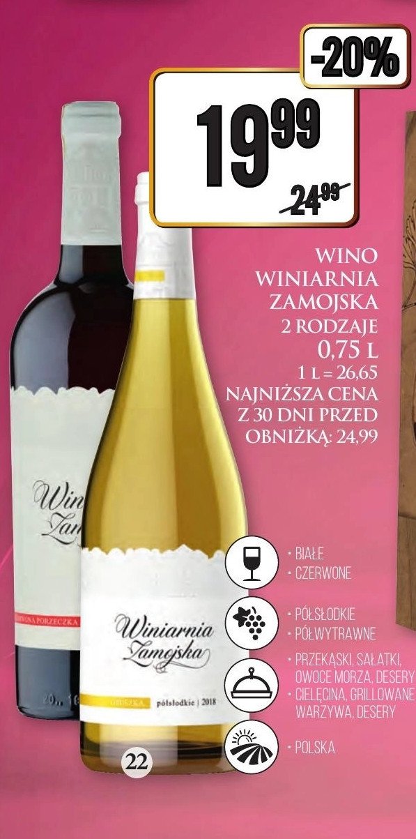 Wino czerwona porzeczka Winiarnia zamojska promocja