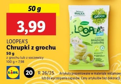 Chrupki z soczewicy o smaku papryki Loopea's promocja