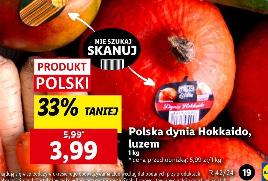 Dynia hokkaido polska Ryneczek lidla promocja w Lidl