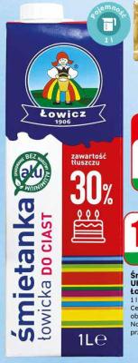 Śmietanka UHT 30%  promocja w Dino