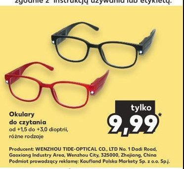 Okulary do czytania od +1.5 do +3 promocja