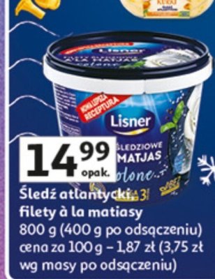 Śledź solankowy z filety à la matiasy Lisner promocja w Auchan