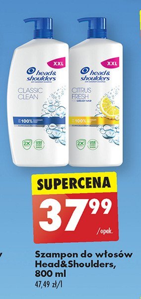 Szampo do włosów citrus fresh Head&shoulders promocja