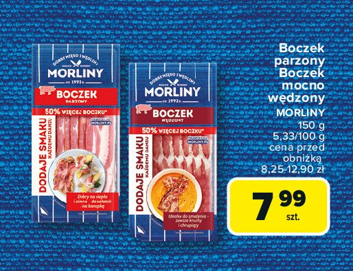 Boczek wędzony plastry Morliny promocja w Carrefour