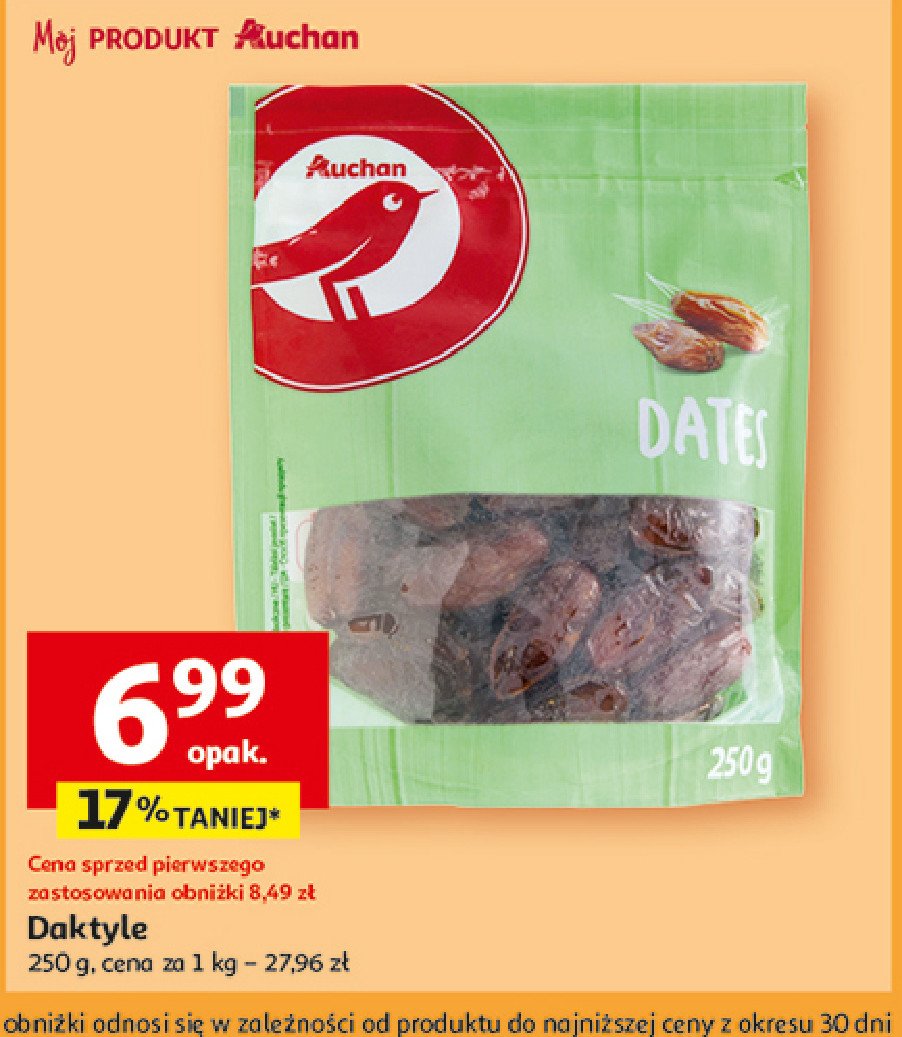 Daktyle bez pestek Auchan promocja w Auchan