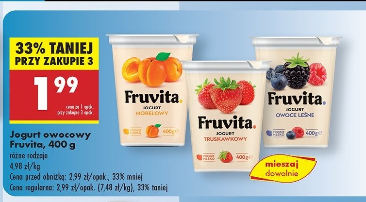 Jogurt morela Fruvita promocja