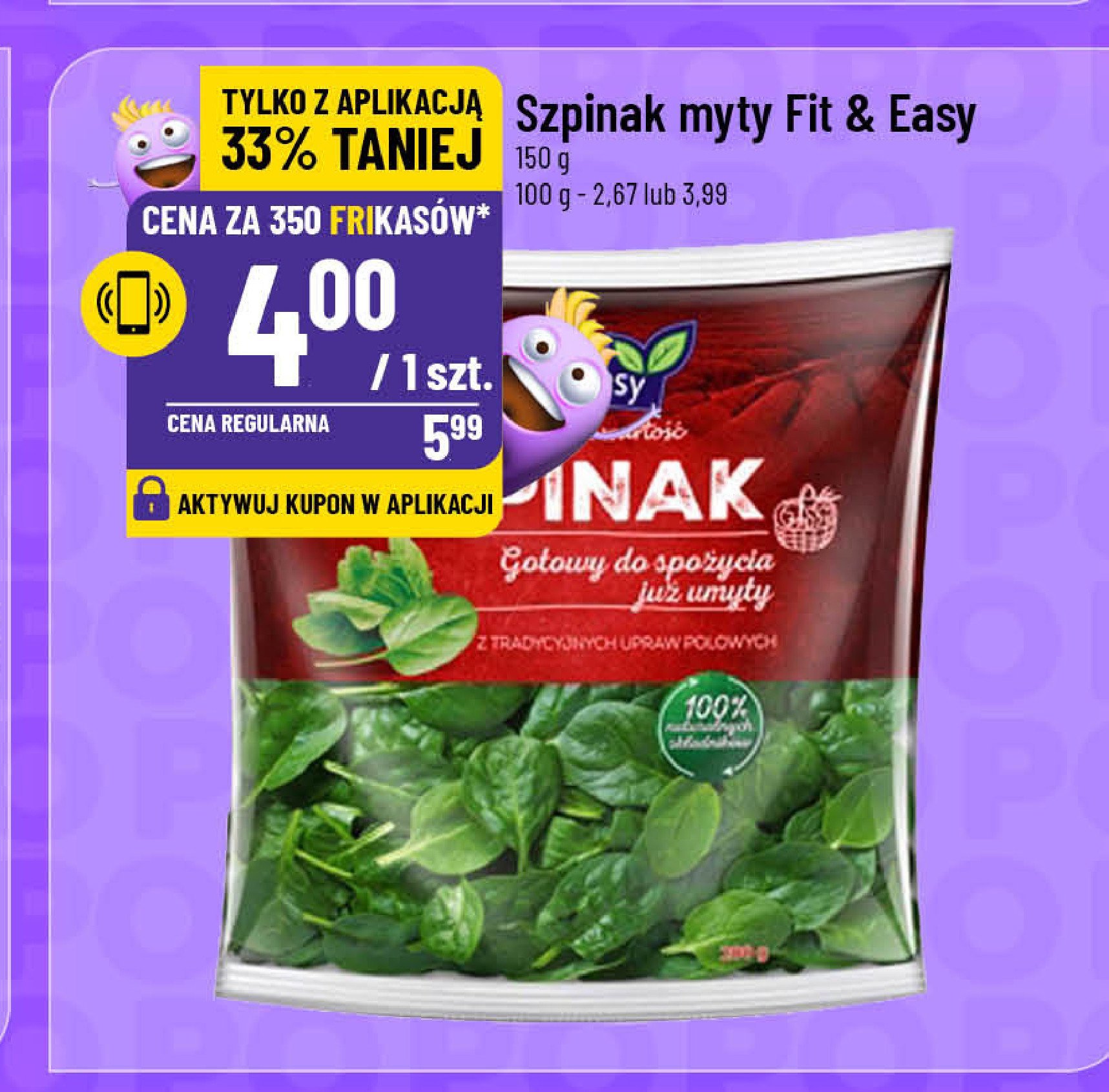 Szpinak Fit & easy promocja w POLOmarket