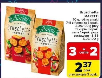 Chipsy Bruschetta Maretti promocja w Carrefour