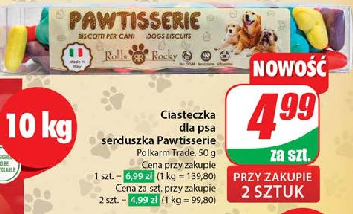 Ciasteczka dla psa serduszka Pawtisserie promocja