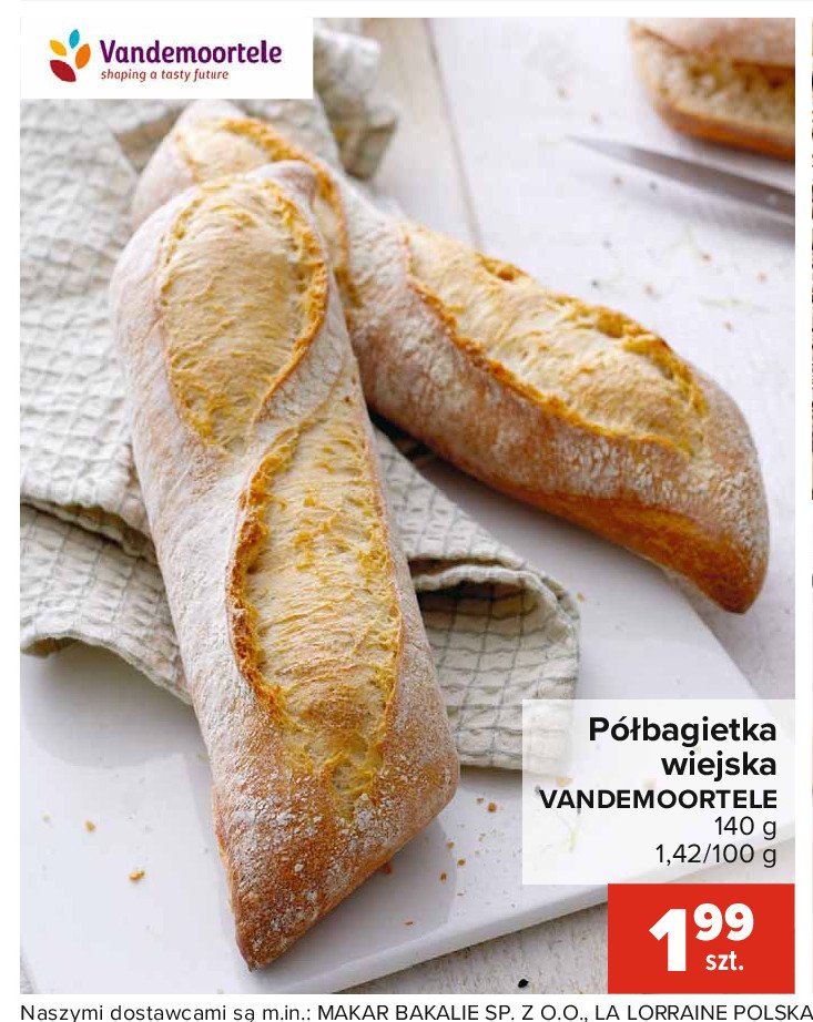 Półbagietka wiejska Vandemoortele promocja