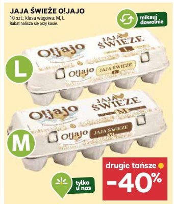 Jaja świeże Oijajo M, L promocja w Stokrotka