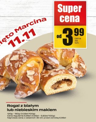 Rogal z białym lub niebieskim makiem promocja w Supeco