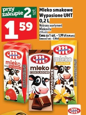 Mleko smakowe Wypasione UHT 0,2 l promocja w TOPAZ
