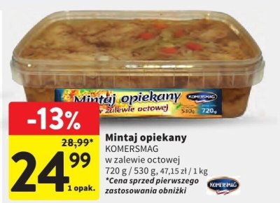 Mintaj opiekany KOMERSMAG w zalewie octowej promocja w Intermarche