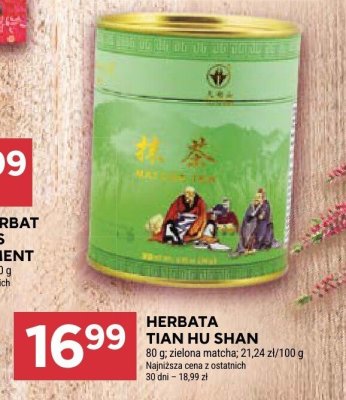 Herbata Tian Hu Shan zielona matcha promocja w Stokrotka
