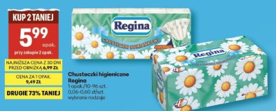 Chusteczki higieniczne promocja w Delikatesy Centrum