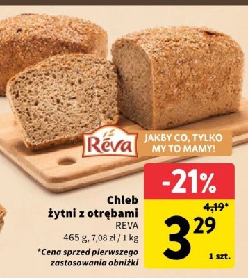 Chleb żytni z otrębami  promocja w Intermarche