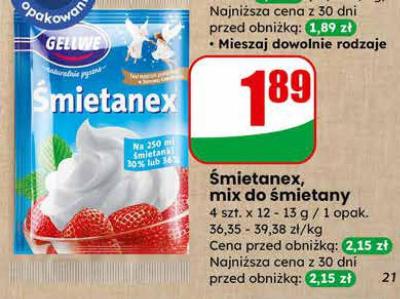 Śmietanex mix do śmietany  promocja w Dino