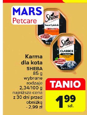 Karma potrawka z indykiem i kurczakiem SHEBA SAUCE SPECIALE promocja