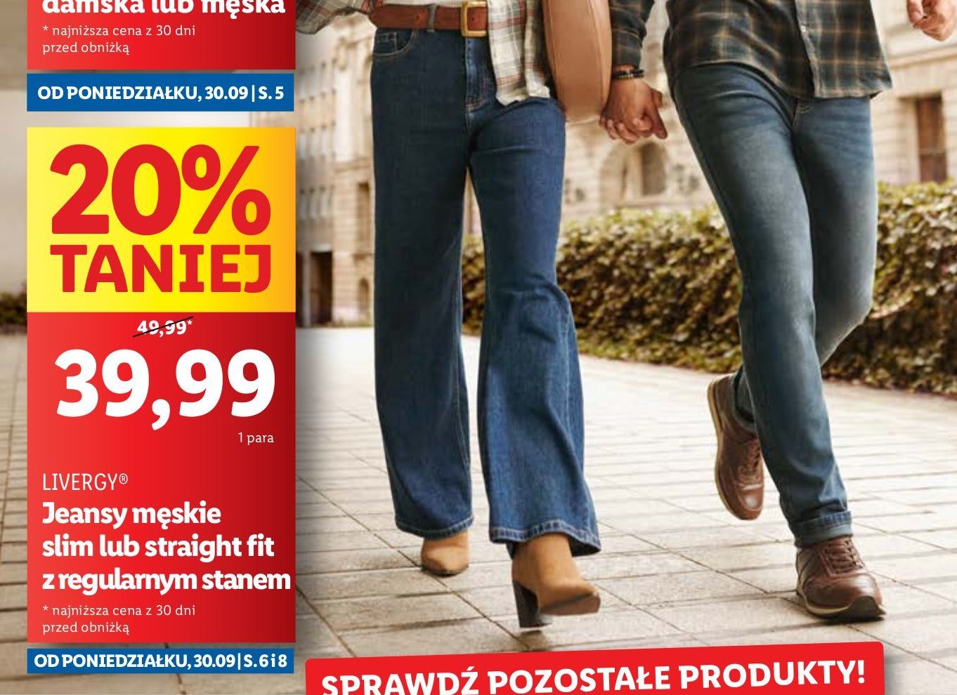 Jeansy męskie slim fit Livergy promocja