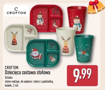 Dziecięca zastawa stołowa CROFTON różne rodzaje, do wyboru: talerz z podziałką, kubek, 2 szt. promocja w Aldi