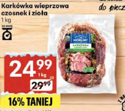 Karkówka wieprzowa czosnek i zioła promocja w Delikatesy Centrum