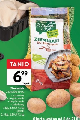 Ziemniak Z SADÓW I PÓL 2 kg do pieczenia sałatkowy promocja w Intermarche