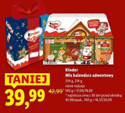 Kinder Mix kalendarz adwentowy promocja w Lidl
