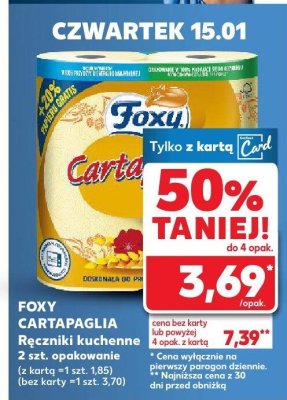 Ręczniki kuchenne Cartapaglia różne rodzaje promocja w Kaufland
