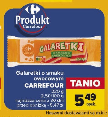 Galaretki owocowe Carrefour classic promocja