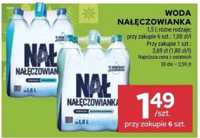 Woda Nałęczowianka promocja w Stokrotka