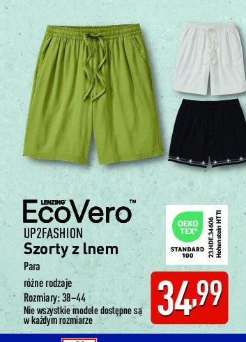 Szorty damskie z lnem 38-44 Up2fashion promocja w Aldi