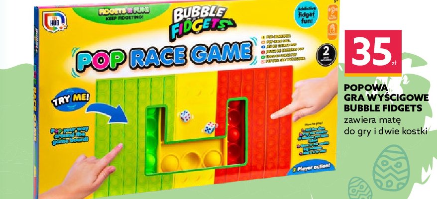 Popowa gra wyścigowe bubble fudgets promocja