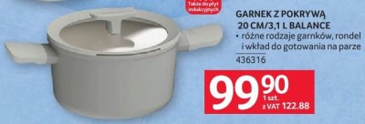 Garnek z pokrywą Balance 20 cm/3,1 l promocja w Selgros
