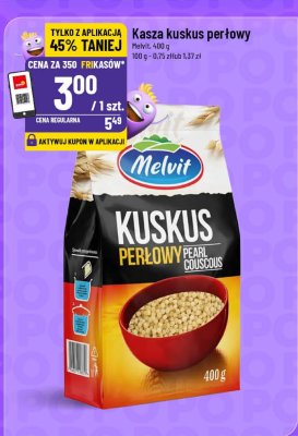 Kasza kuskus perłowy Melvit promocja w POLOmarket