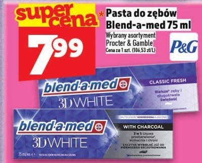 Pasta do zębów Blend-a-med 75 ml promocja w TOPAZ
