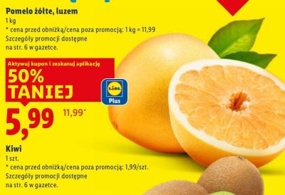 Pomelo żółte luzem promocja w Lidl