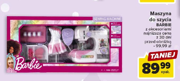Maszyna do szycia z akcesoriami barbie Mattel promocja