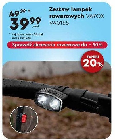 Lampki rowerowe va0155 Vayox promocja
