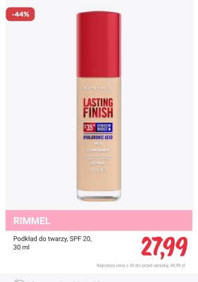 Podkład do twarzy RIMMEL Lasting Finish SPF 20 promocja w Rossmann