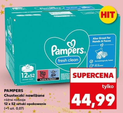 Chusteczki nawilżane PAMPERS różne rodzaje promocja w Kaufland