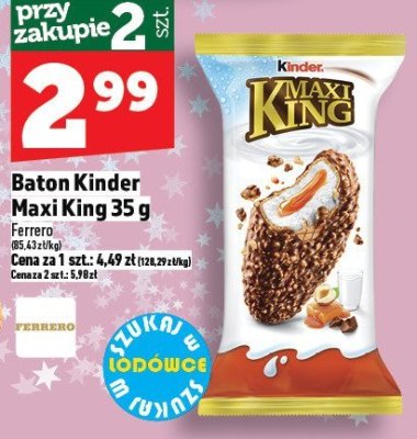 Baton Kinder Maxi King 35 g promocja w TOPAZ