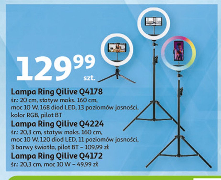 Lampa pierścieniowa q4178 Qilive promocja