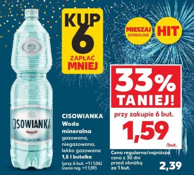 Woda mineralna gazowana, niegazowana, lekko gazowana promocja w Kaufland